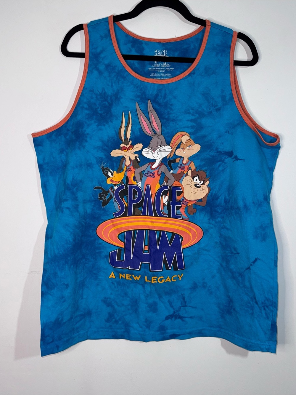 Space Jam A New Legacy Tank Top XL Blue Tie Dye Looney Tunes Graphic